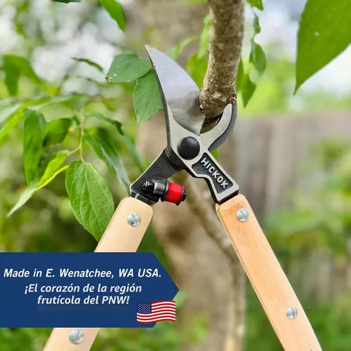 Vista 7 de Hickok Podadora de Árboles de Servicio Pesado – Cortador de Ramas de Árboles de 30" de Largo Alcance con Mangos de Madera de Hickory Herramienta