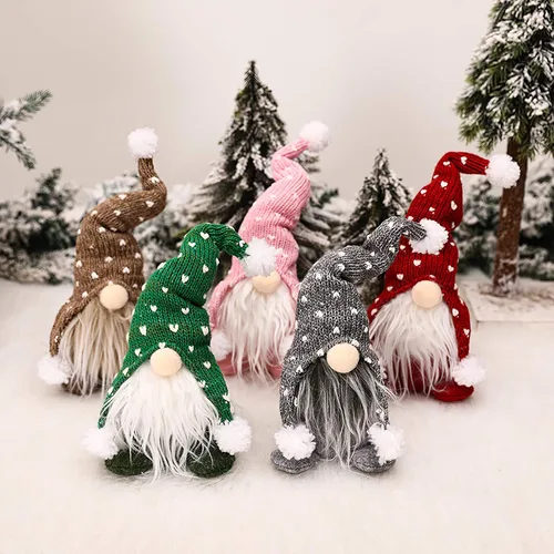 Vista 2 de Adorno de Elfo de Navidad, Adornos de Navidad, Regalos para el Día de Acción de Gracias, Gnomos Suecos de Felpa, Nisse, Tomte, Figuritas de Muñeca
