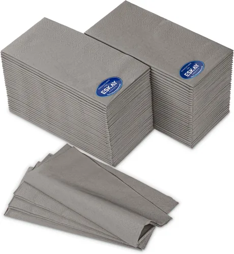 Vista 44 de Servilletas negras para bebidas, servilletas de papel desechables de 3 capas para bar, cóctel, bodas, cumpleaños, fabricadas en la UE, (20 unidades)