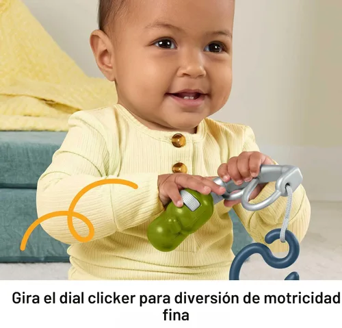 Vista 3 de Fisher-Price Baby Toys Mini Me Moments - Juego de pesca con carrete de 4 piezas, actividades sensoriales para el desarrollo del recién nacido a