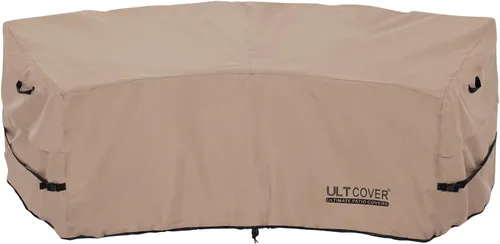 Vista 18 de ULTCOVER Funda de sofá modular para patio en forma de L con orientación a la izquierda, impermeable para muebles de sección exterior de 4 plazas