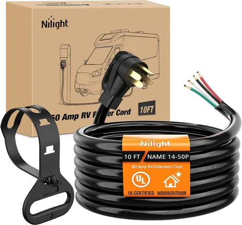 Vista 33 de Nilight Cable de Extensión para Secadora EV de 15 Pies 3 Clavijas 30 Amperios NEMA 10-30P 10-30R Cable de Extensiones Antiguas Servicio Pesado