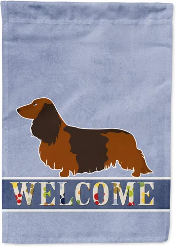 Vista 112 de Caroline's Treasures BB8334GF AIDI Bandera de jardín para perro de montaña del Atlas, bandera de buzón azul, bandera decorativa para patio exterior