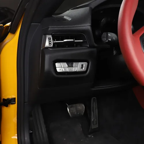 Vista 4 de Daeiclru Cubierta de panel de interruptor de faros compatible con Toyota Supra GR A90 A91 MK5 2019-2022, calcomanía de aleación para botón