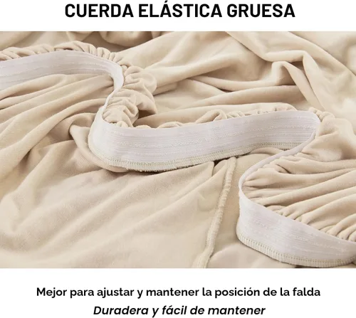 Vista 5 de NICEEC Funda para Sillón Súper Suave de 1 Pieza Funda de Sillón Beige Elástica Universal de Spandex Fundas para Sofá para Sala de Estar Fácil Ajuste