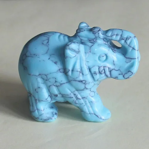 Vista 7 de Figura de elefante de cristal tallada a mano de 1.5 pulgadas para decoración del hogar (cuarzo blanco)