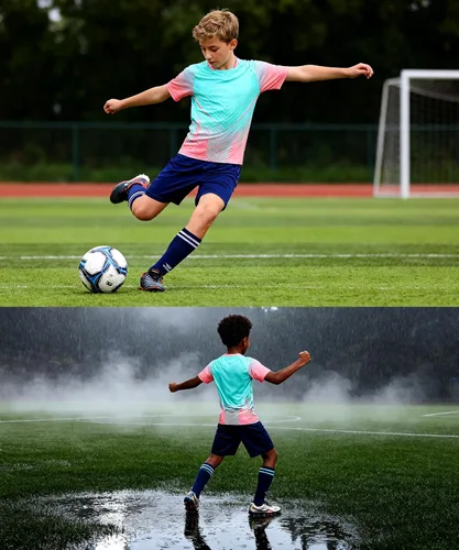 Vista 3 de Camiseta de fútbol para niños, camiseta y pantalones cortos de entrenamiento para equipo deportivo
