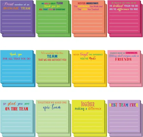Vista 51 de Yinder 12 notas adhesivas inspiradoras, bonitas notas adhesivas motivacionales, regalos de agradecimiento a los empleados, a granel para profesores