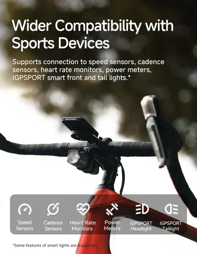 Vista 8 de iGPSPORT BSC100MAX GPS Bike Computer, 3 '' Pantalla Auto Start/Stop Custom Data 40H Impermeable Bicicletas Computadora Inalámbrica