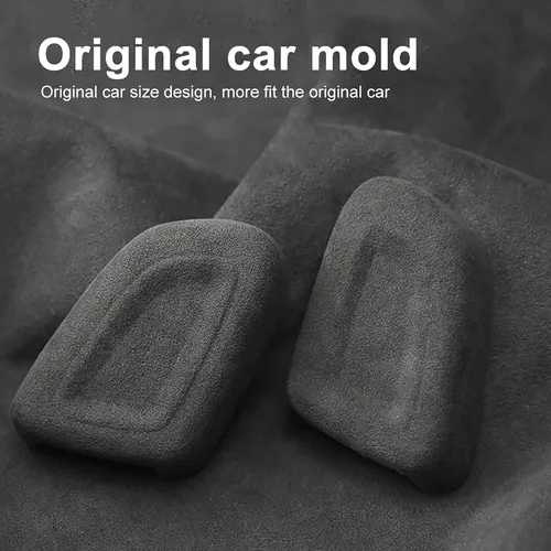 Vista 3 de Para Volvo XC40 2020 2021 Control Central de Coche Pomo de Cambio de Cambios Cubierta de Cabeza Alcantara Gear Handle Head Protector
