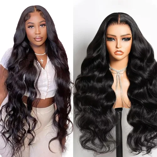 Vista 41 de Aaliweya Pelucas de cabello humano ondulado con cierre de encaje suizo real HD de 5 x 5 para mujer, densidad 15A, 200%, sin pegamento, con cordón