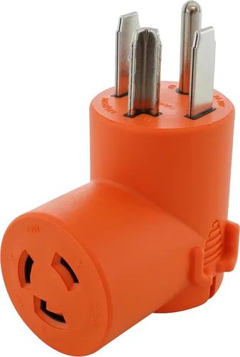 Vista 14 de AC WORKS Adaptador de salida de pared para secadora de 30 amperios y 4 clavijas (para enchufe de secadora de 30 A de 3 clavijas)