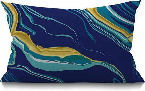 Vista 9 de Smooffly Funda de almohada de granja de playa, estrellas de mar y mares, océanos, cielo azul, conchas sobre la arena, fundas de almohada decorativas