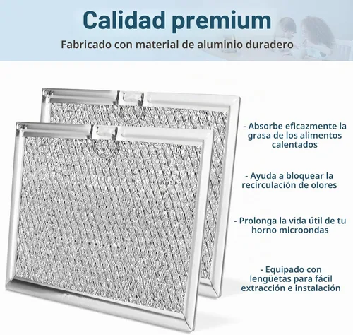 Vista 4 de Fetechmate - Paquete de 4 filtros de grasa para microondas 5 x 7-5/8 5304464105 WB06X10608 para microondas 5304517871 5304478913 5304509444