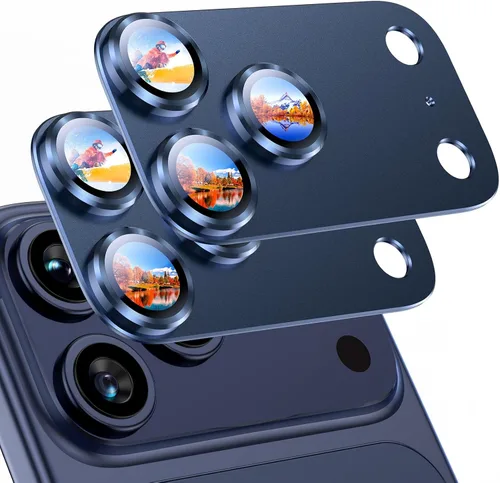 Vista 72 de Uyiton Compatible con iPhone 17 Protector de Lente de Cámara - [No es Fácil de Romper][Fuerte Adsorción][Compatible con Fundas] Protector de Cámara