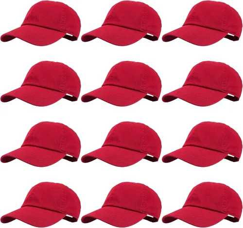 Vista 57 de Gelante Gorras de béisbol 100% algodón liso en blanco tamaño ajustable al por mayor a granel de 12