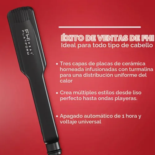 Vista 6 de FHI Heat Plancha de pelo de turmalina Platform Pro Styling 1 & 3/4