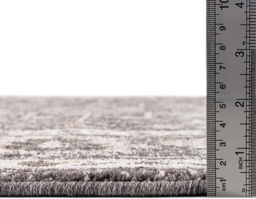 Vista 2 de Unique Loom Eco Traditional Collection - Alfombra de área - Coherance (rectangular 2' 0" x 3' 0", gris carbón/marfil)