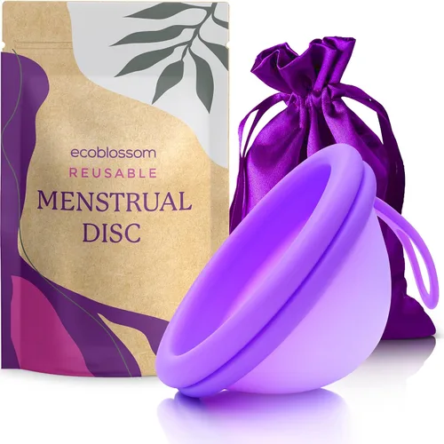 Vista 10 de Ecoblossom Disco menstrual reutilizable – Copa menstrual – Disco de período suave para mujeres diseñado con vaso de silicona flexible de grado