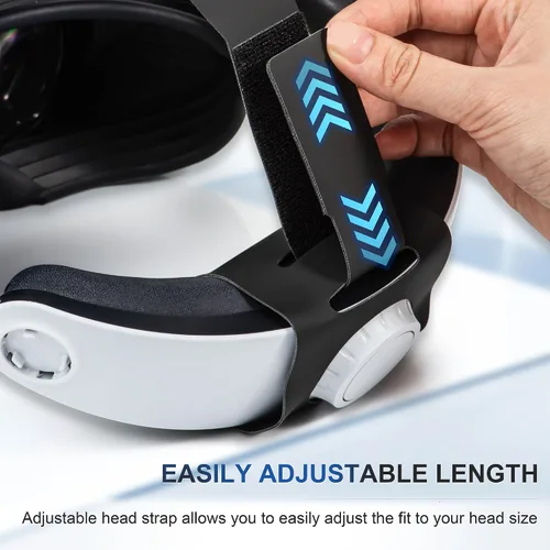 Vista 5 de Adjustable Head Strap for Playstation VR2, Double-Sided PU Soft PSVR2 Strap, Enhanced Comfort for VR2 Headset, Lightweight Reduce Head Pressure