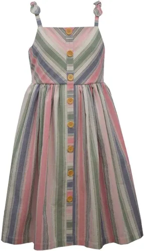 Vista 3 de Bonnie Jean Vestido de niña - Vestido de primavera verano a rayas para bebés, niños pequeños y niñas pequeñas
