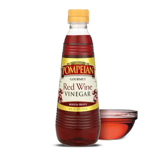Vista 13 de Pompeian Vinagre de vino tinto orgánico gourmet, sin filtrar y sin pasteurizar, 16 onzas líquidas