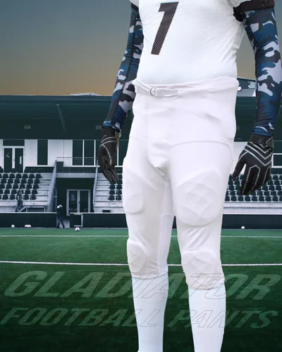 Vista 6 de Exxact Sports Gladiator - Pantalones de fútbol integrados para hombre con almohadillas, pantalones de práctica de fútbol, pantalones de fútbol