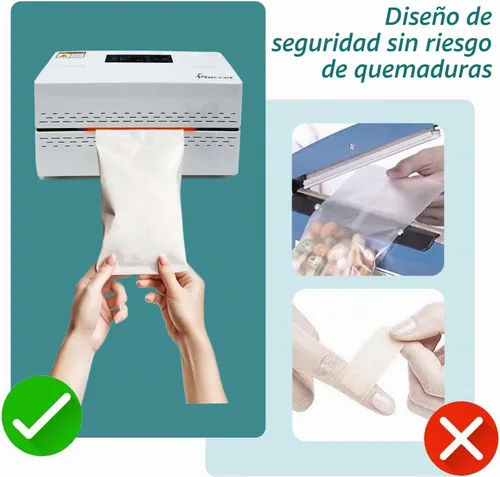 Vista 6 de Phezer Máquina de sellado térmico continuo, sellador automático de banda de bolsas de plástico comercial con control digital de 32.0-482.0 °F