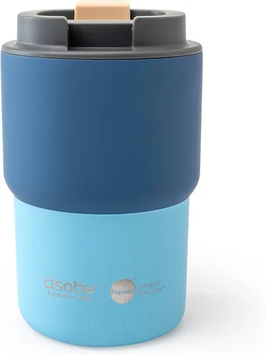 Vista 10 de asobu Taza de viaje 360 – Taza de acero inoxidable aislada al vacío de 28 onzas con tapa y asa a prueba de derrames de 360° – Mantiene las bebidas