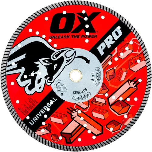 Vista 12 de OX Herramientas 4" Universal Superfast Diamond Blade 7/8" - 5/8" Bore