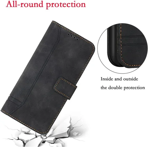 Vista 6 de Funda tipo cartera para Redmi Note 11 Pro, Redmi Note 11 Pro con tarjetero de cuero con función atril de protección completa magnética compatible