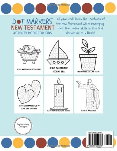 Vista 2 de New Testament Dot Markers Activity Book for Kids Come Follow Me Ages 2+ Big Easy Dots Paint Dauber Bible Coloring