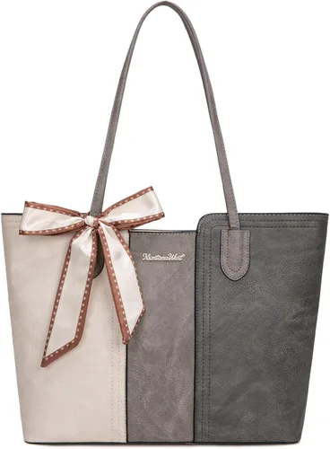 Vista 23 de Montana West - Bolsos de mano para mujer, bolso tipo satchel con asa superior mediana