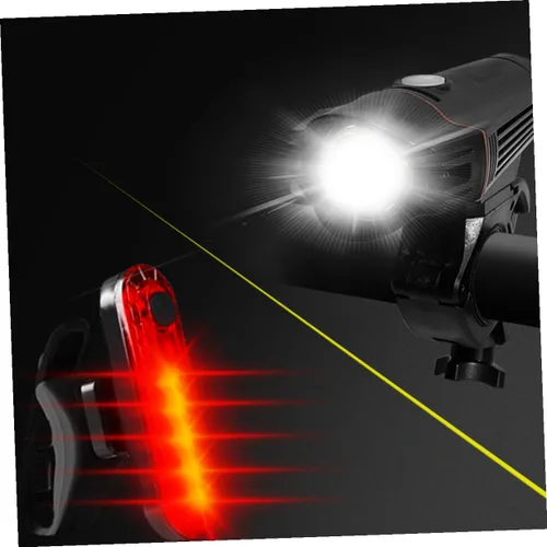 Vista 3 de Toddmomy Rechargeable Bike Light Set Front and Rear LED Bicycle Safety Lamp Waterproof USB Charging Cycling Headlight Taillight Combo for Night