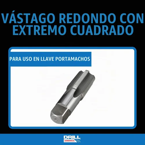 Vista 3 de Tubo roscado Drill America de acero de carbono NPT (1/16" - 27, 6" - 8 NPT) DWTPT, 1