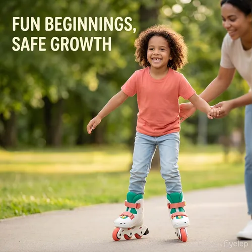 Vista 8 de SKT HP Patines en línea ajustables para niños de 3 a 8 años, patines ultraligeros para principiantes para niños y niñas, patines en línea pintables