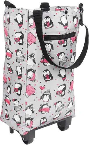 Vista 6 de Carrito de compras plegable para comestibles, carrito de compras para el hogar, bolsa de compras para ancianos, agarre antideslizante, carrito