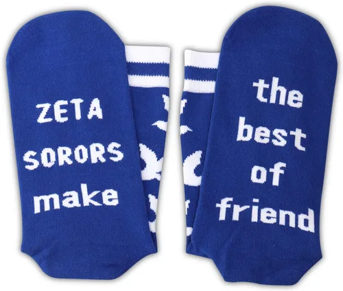 Vista 3 de 2 pares de calcetines Zeta Dove Charm 1920 para hermandad de hermandad de Zeta Sorors Make The Best of Friend Sorority Sister regalo griego