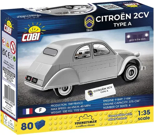 Vista 6 de COBI Youngtimer Collection Citroen 2CV - Juego de construcción de vehículos, 80 piezas