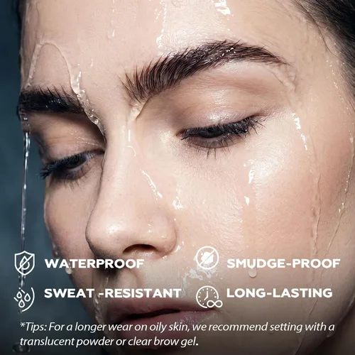 Vista 3 de FOCALLURE Microblading - Lápiz de cejas – Punta ultrafina de 0.004 in para trazos naturales similares al cabello, impermeable y a prueba de manchas