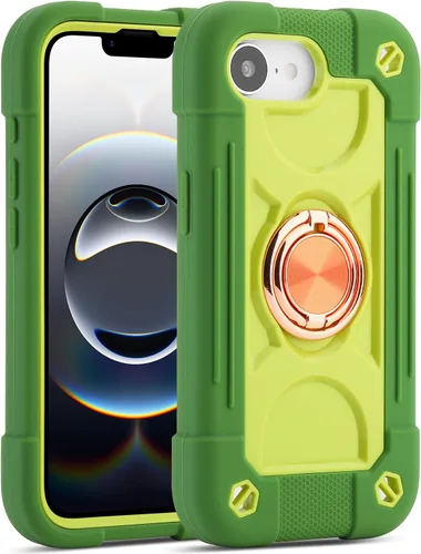 Vista 106 de MARKILL Funda compatible con iPhone 14 Pro de 6.1 pulgadas con soporte de anillo integrado, protección contra caídas de grado militar, carcasa Palta