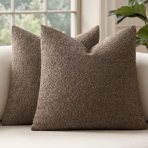 Vista 16 de MIULEE Fundas de almohada decorativas para sofá de 16 x 16 pulgadas, color Beige