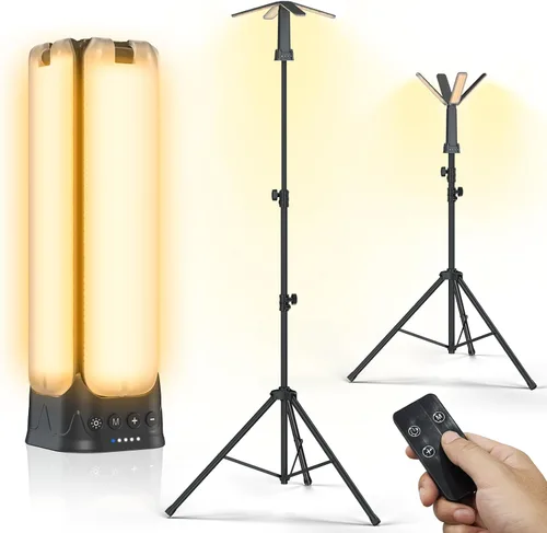 Vista 7 de Luces de camping telescópicas recargables de 14000 mAh LED, linternas magnéticas multifunción para iluminación de obra, lámpara de tienda de camping