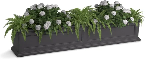 Vista 18 de Mayne Fairfield - Maceta con ventana de 2 pies, con riego automático, resistente a la intemperie para flores, diseño duradero