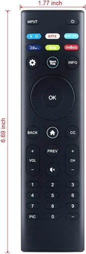 Vista 2 de XRT140R Reemplazo remoto para todos los Smart TV Vizio OLED55-H1 OLED65-H1 V655-H1 V435-H1 V555-H1 V655-H9 M50Q7-H1 V585-H11 D24h-J09 D24f-JJ09