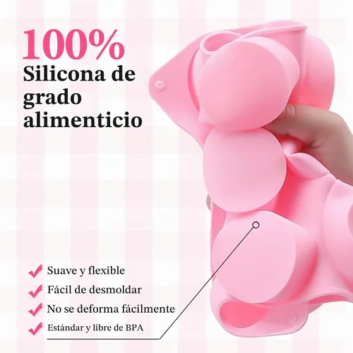 Vista 4 de Moldes redondos de 36 cavidades para galletas de chocolate, cilindro, cubierta de chocolate, moldes de silicona para dulces, mini pasteles, gelatina
