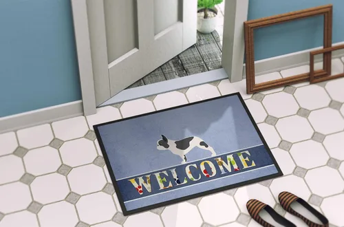 Vista 4 de Caroline's Treasures BB5545MAT - Felpudo de bienvenida con diseño de bulldog francés de 18 x 27 pulgadas, para interiores y exteriores