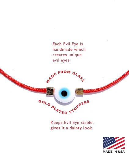 Vista 2 de NAZ COLLECTION - Pulsera hecha a mano contra el mal de ojo, protección de la Cabalá, Hamsa, ajustable, pulsera mexicana, amuleto de la suerte Mal De