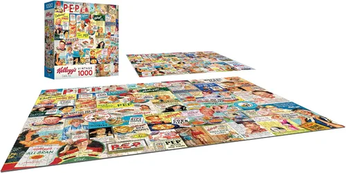 Vista 3 de RoseArt - Kellogg's - Anuncios de cereales - Rompecabezas de 1000 piezas para adultos