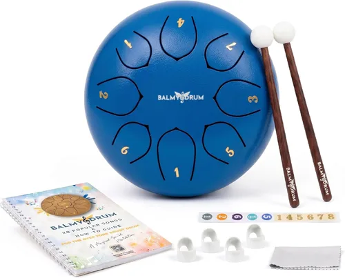 Vista 17 de El Tambor Bálsamo - Tambor de Lengua de Acero de 6 Pulgadas de 8 Notas, Instrumento de Tambor de Acero, Tambores para Niños y Adultos, Set de Tambor